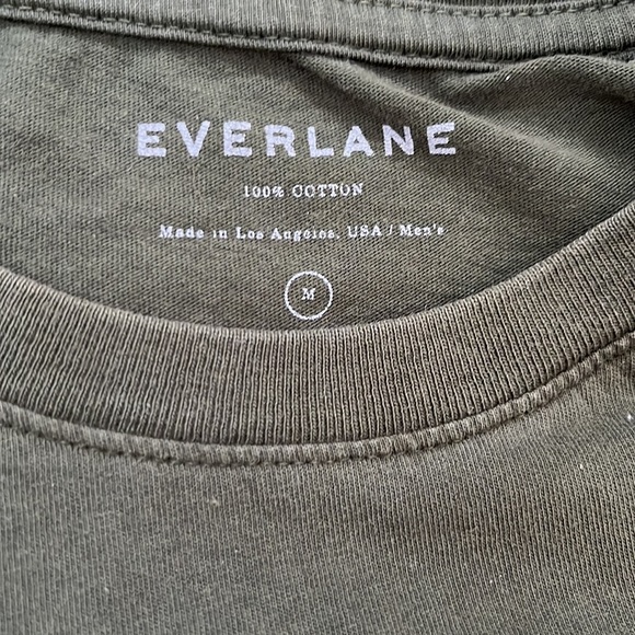 Everlane Organic Cotton Tee, Size M, olive - Picture 4 of 4
